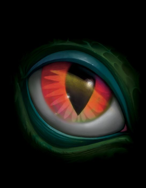 A large dinosaur eye